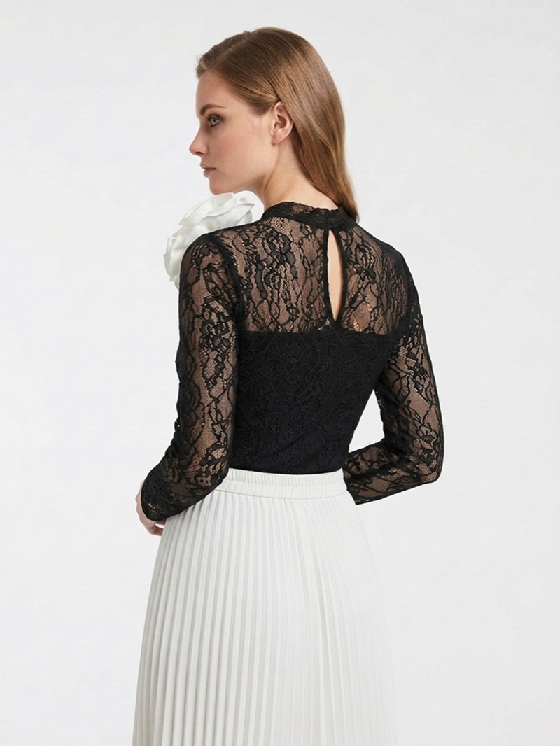 Боди кружевное черное SS26 NISSA BODY16528/BLACK