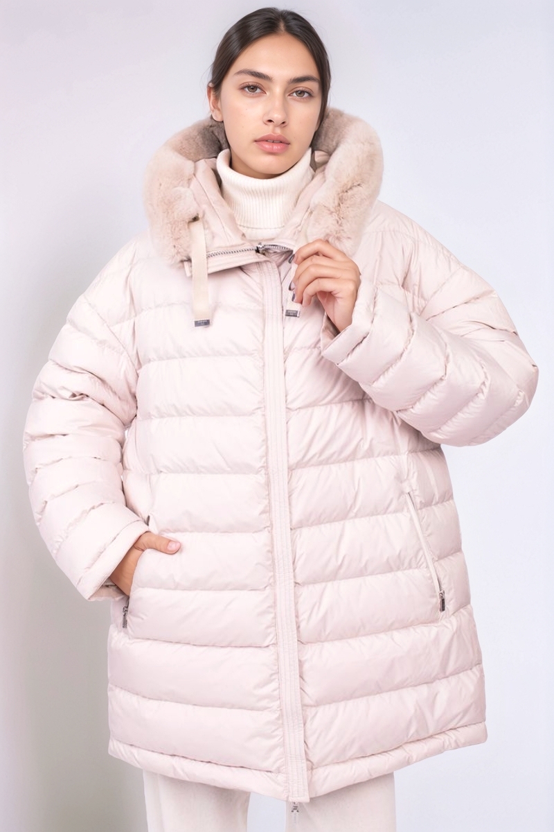 Куртка пуховая двусторонняя бежевая  24/25 DIEGO M  24IM-Z717/825