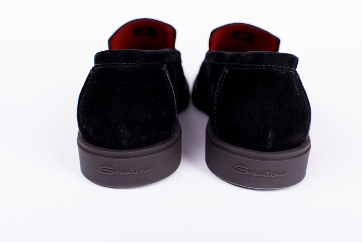 Замшевые лоферы Detroit черные 25/26 SANTONI MGDG17824SMOKSVUN01