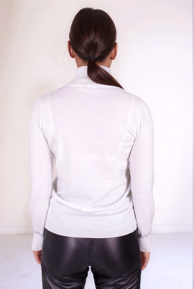 Водолазка белая с люрексом 25/26 PANICALE D370186CL