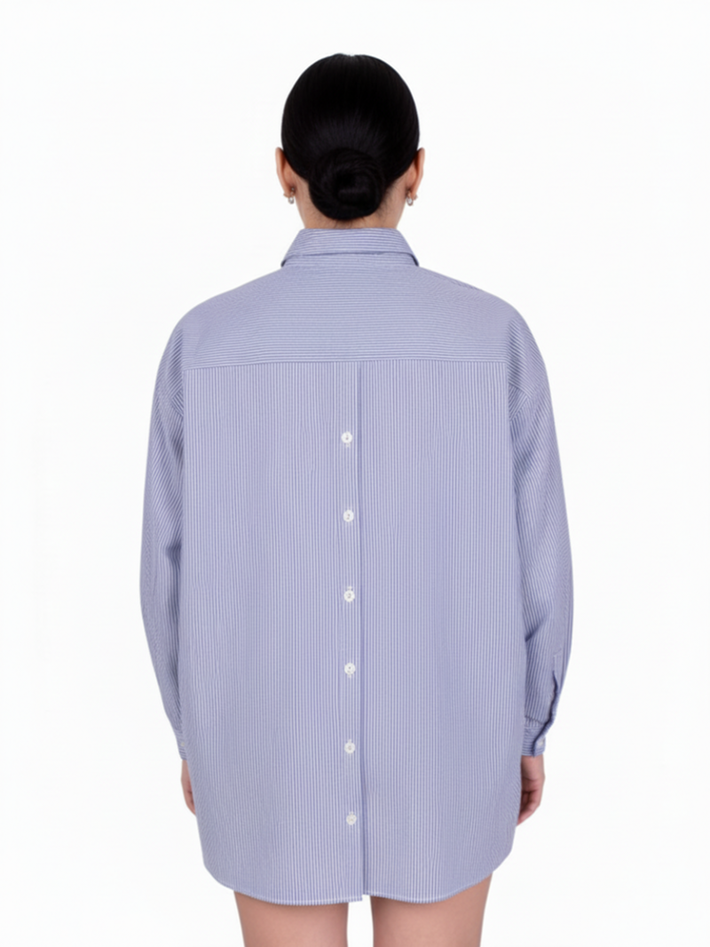 Рубашка в полоску свободного кроя SS26 La Piscine LS261WS005