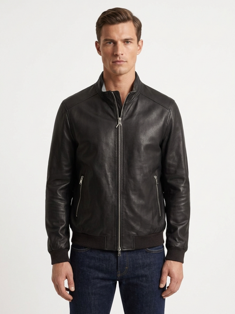 Куртка кожаная черная SS26 FRADI PN2241