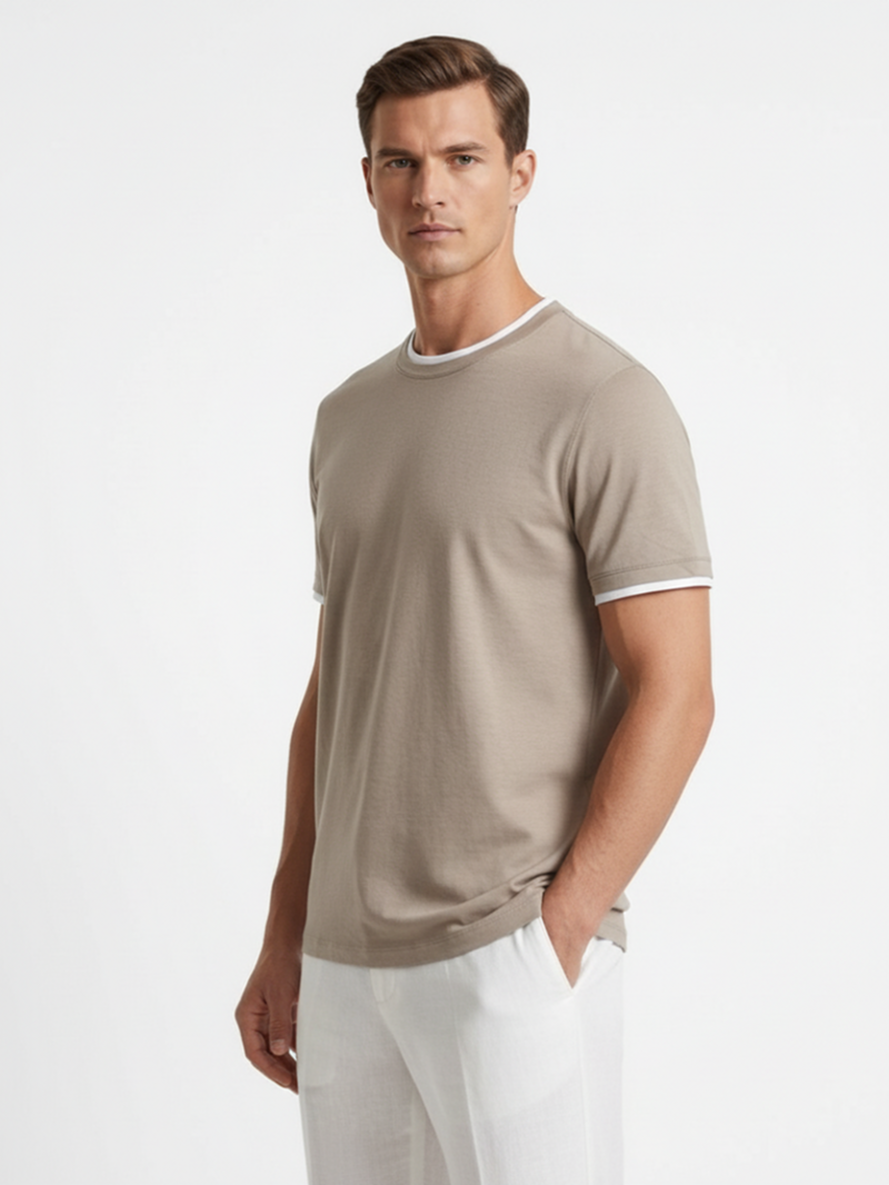 Футболка хлопковая бежевая SS26 FRADI CN7560