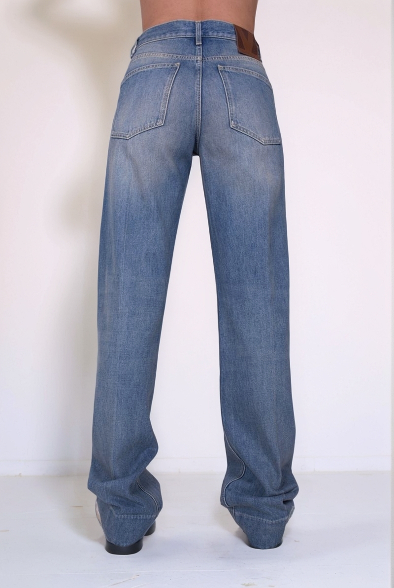 Джинсы прямые выбеленные 25/26 VALENTINO 7B0DD22G9R4