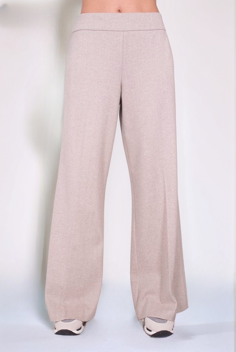 Брюки бежевые принт "елочка" 25/26 LE TRICOT PERUGIA 66098