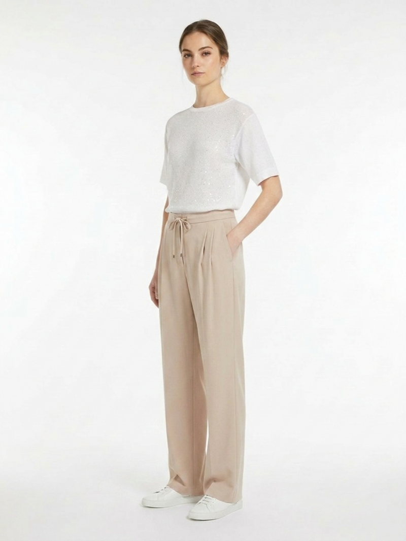 Брюки бежевые SS26 LE TRICOT PERUGIA 76854 7428 6624