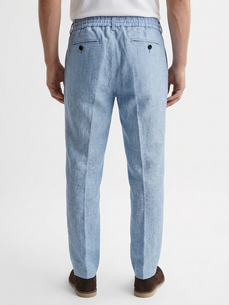 Брюки льняные голубые SS26 FRADI LN5418/46