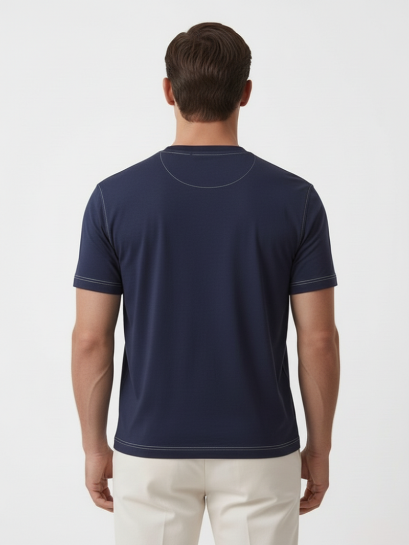 Футболка темно-синяя хлопок SS26 BRUNELLO CUCINELLI M0B131328G