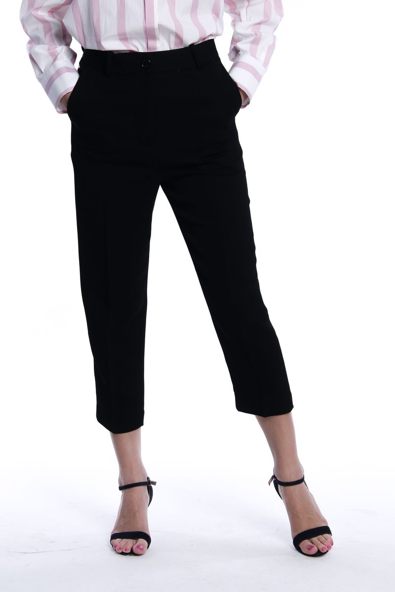 Брюки укороченные черные Acne Studios Imber Flu Suit Black