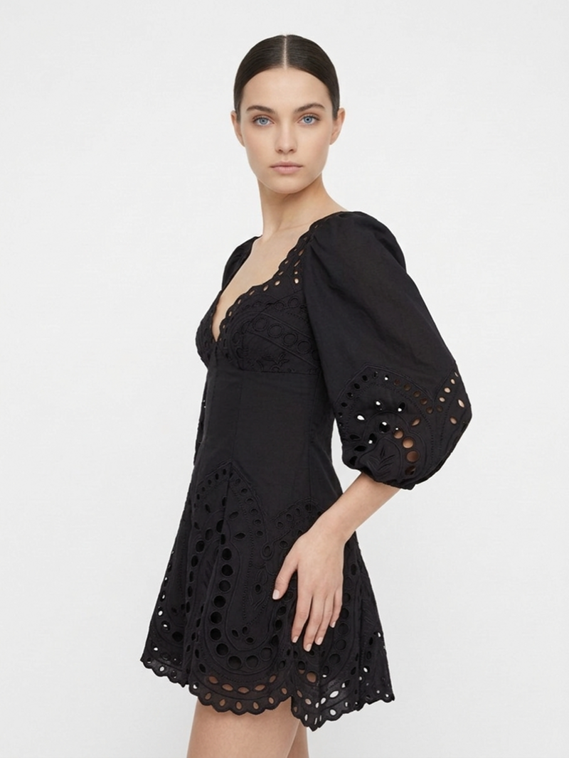 Платье-мини черное Esmare SS26 CHARO RUIZ IBIZA 263605