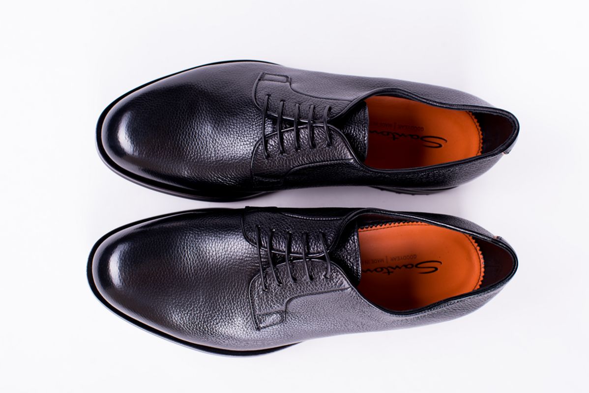 Кожаные дерби ENSLEY черные 25/26 SANTONI MCCG17837PI2HSDSN01