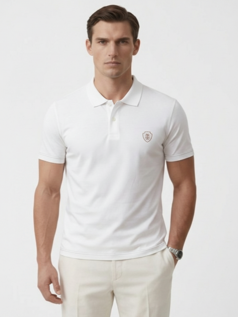 Поло белое SS26 BRUNELLO CUCINELLI MW8573941T