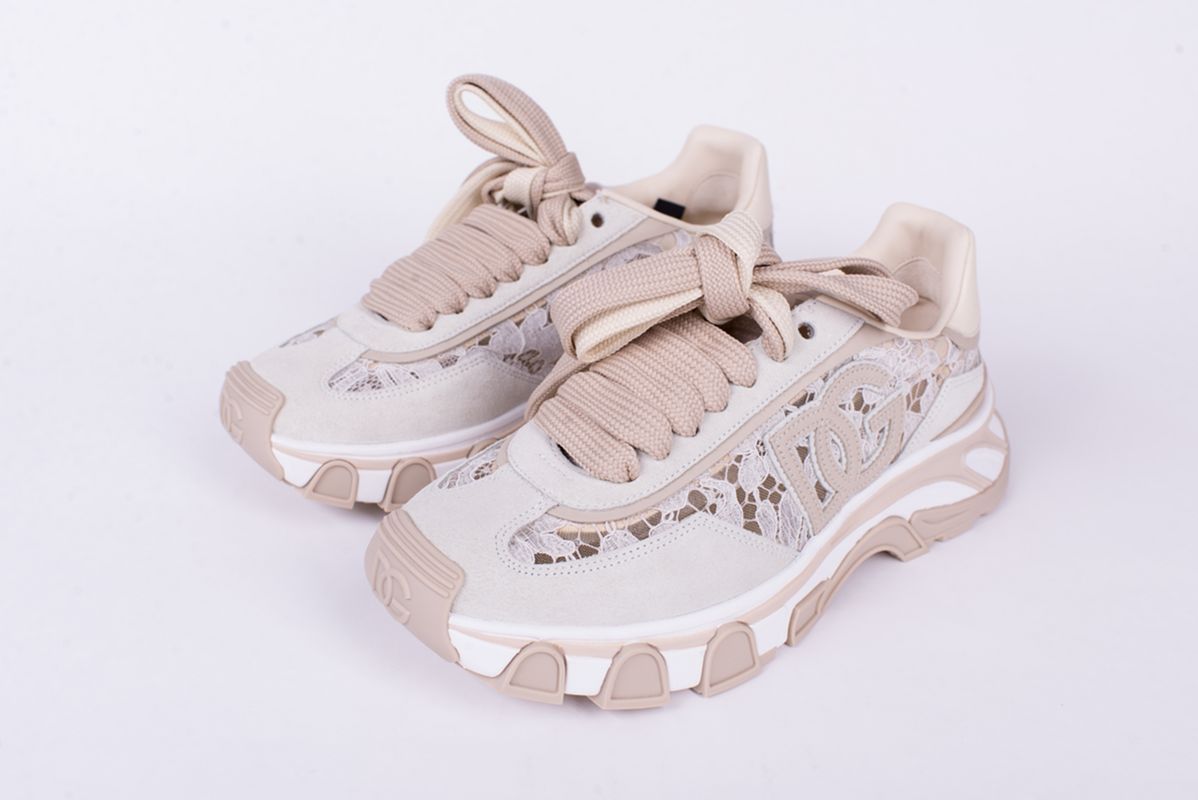 Комбинированные кроссовки бежевые DG Country Road SS26 Dolce & Gabbana CK2417 AX627 8S169