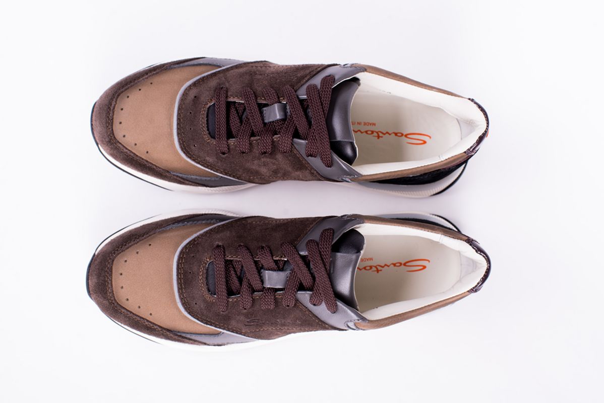 Кожаные кроссовки Innova коричневые 25/26 SANTONI MBIG22112BINGFUIM50