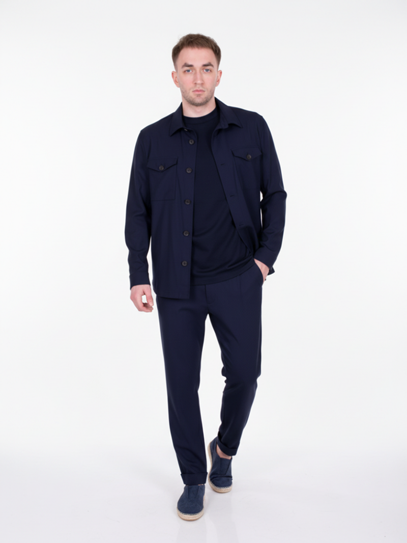 Брюки шерстяные темно-синие SS26 FRADI WN6213