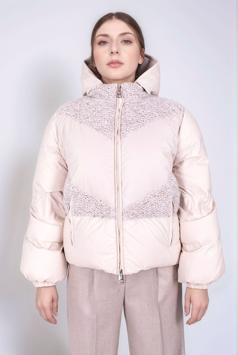 Куртка светло-бежевая комбинированная 25/26 PANICALE D371027CA