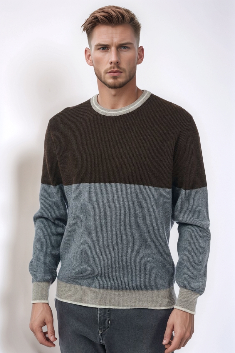Джемпер шерстяной серо-коричневый 23/24 PANICALE U330431G