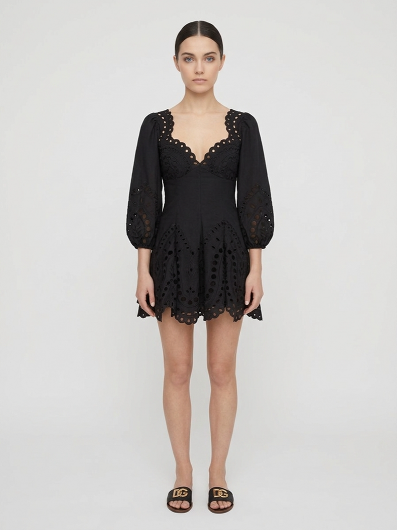 Платье-мини черное Esmare SS26 CHARO RUIZ IBIZA 263605