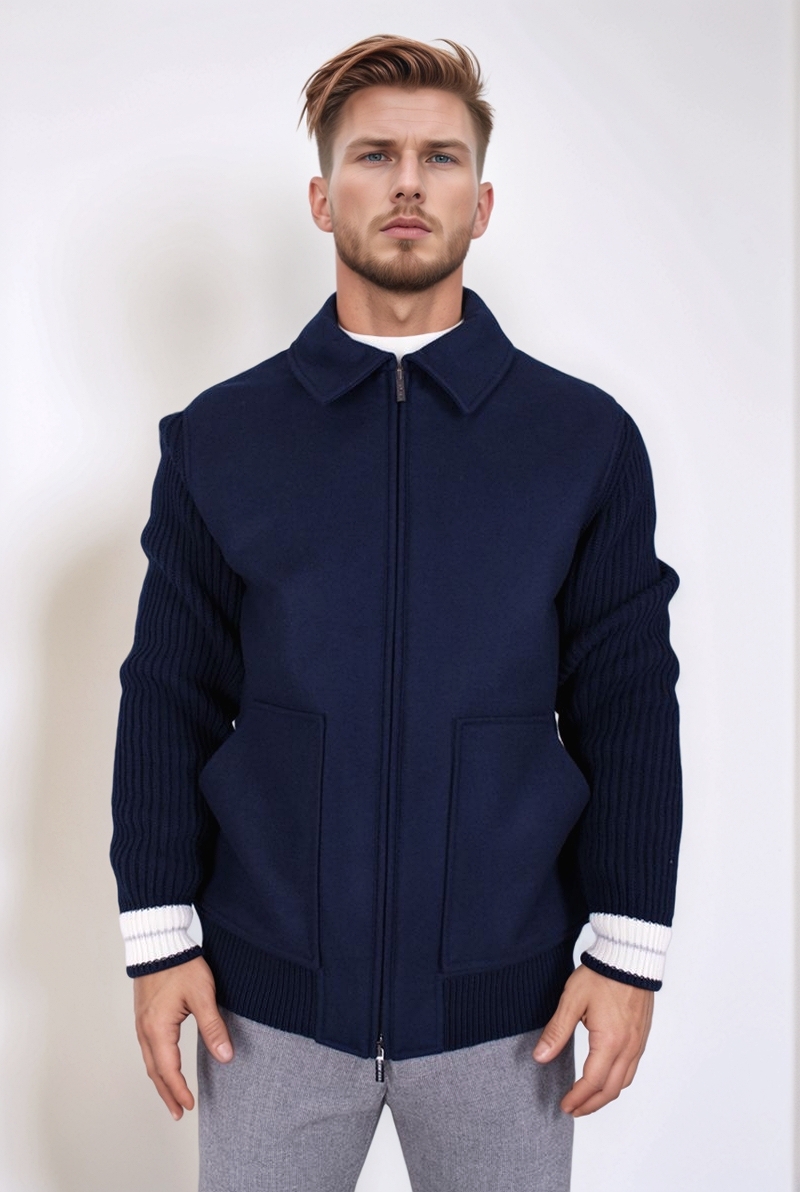 Куртка шерстяная синяя 25/26 PANICALE U371024GZ