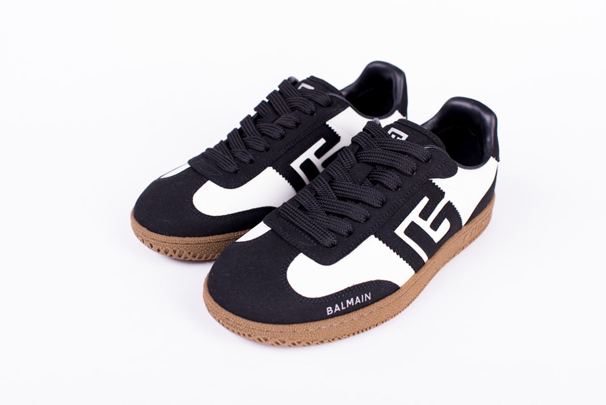 Комбинированные кеды черно-белые Swan 25/26 Balmain FN0VI735LBEW EAB
