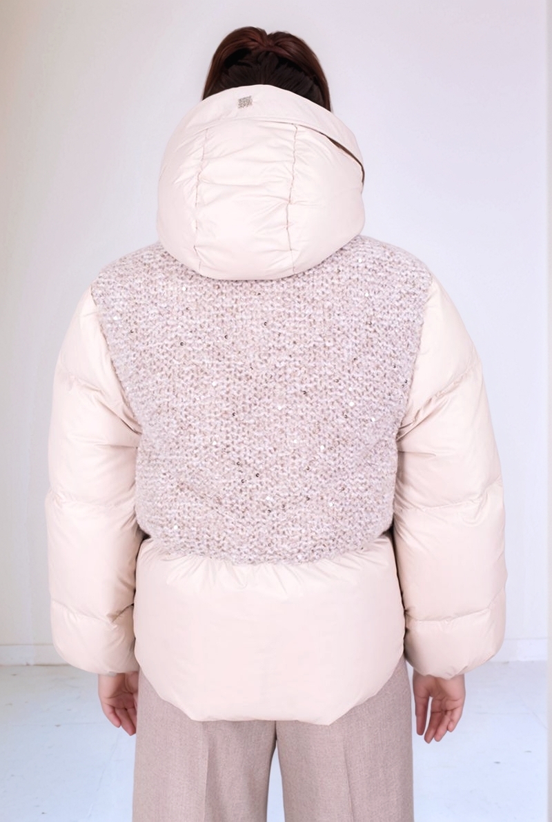 Куртка светло-бежевая комбинированная 25/26 PANICALE D371027CA