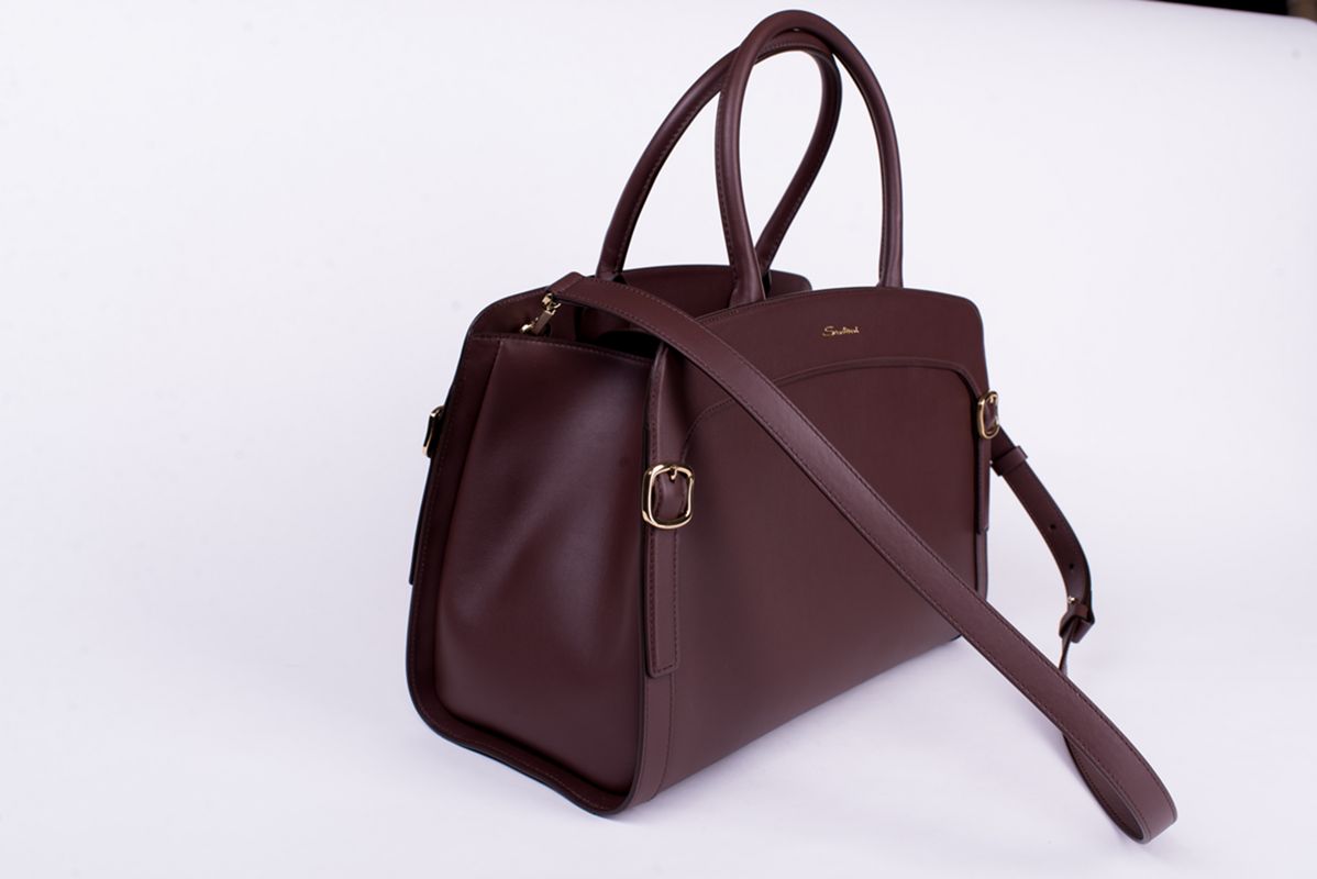 Cумка кожаная темно-коричневая 25/26 SANTONI DFBGA2779DB-HFRYT50