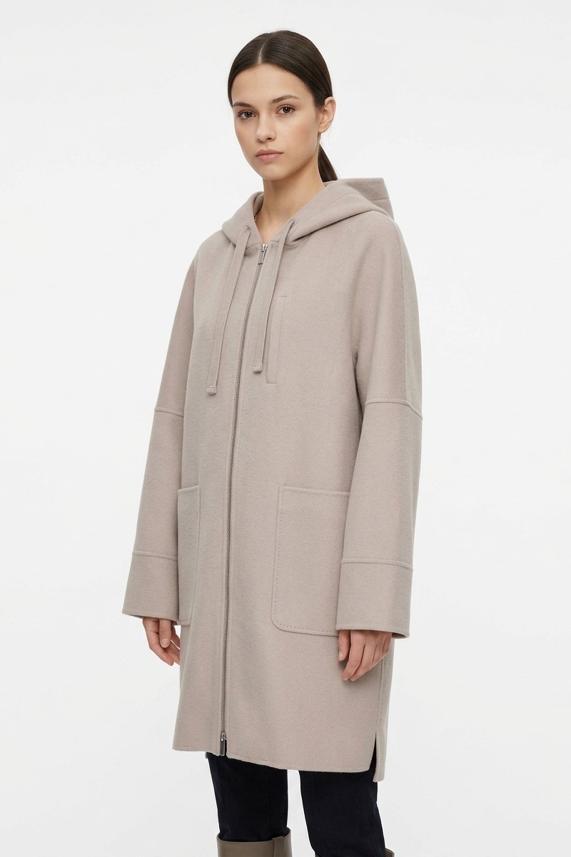 Пальто шерстяное на молнии с капюшоном "26 MAXMARA  GIGLIO/053