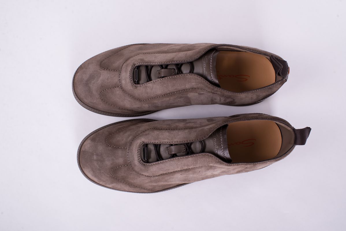 Замшевые коричневые слипоны 25/26 SANTONI MBPG22109CPATEDSE81