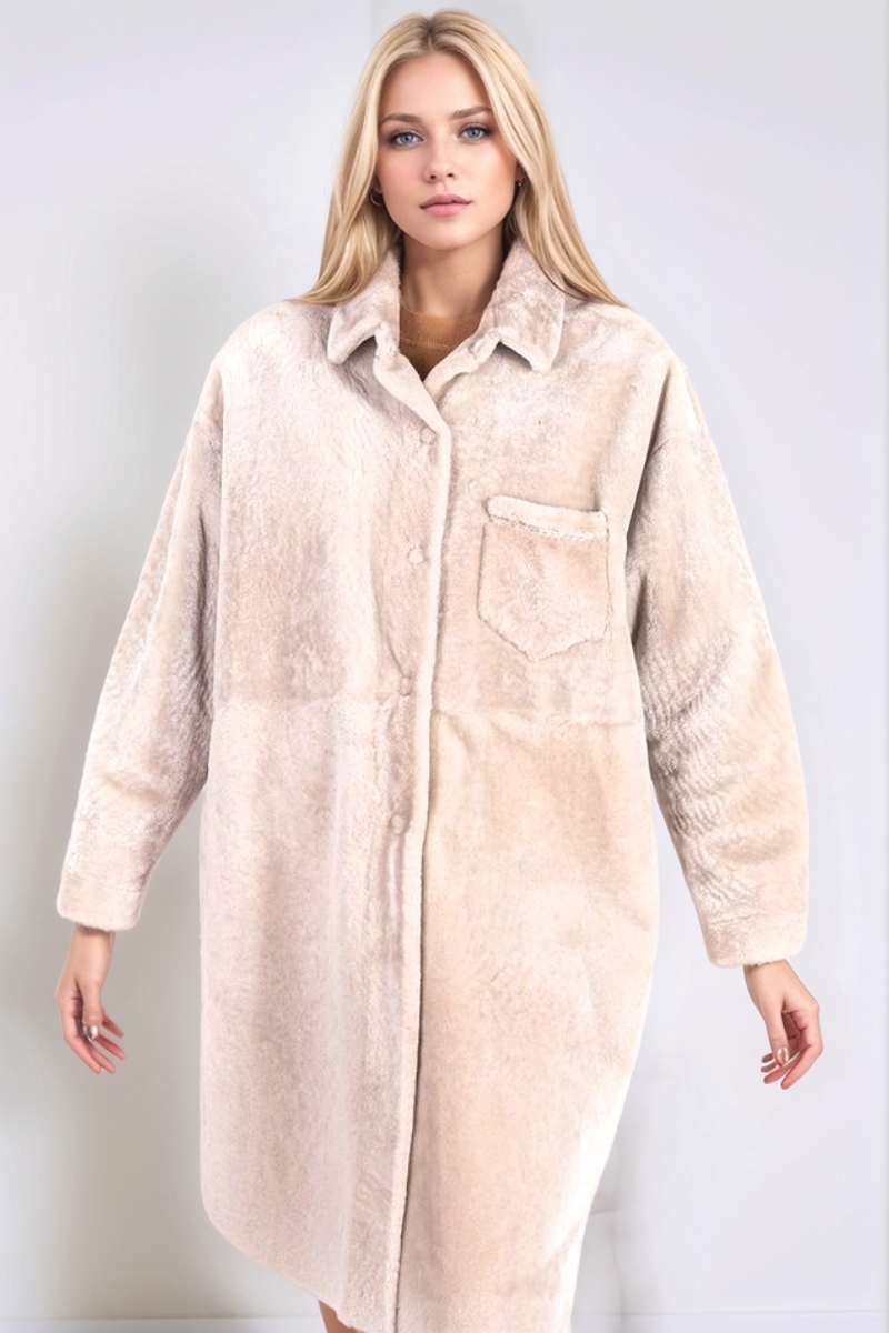 Дубленка серая 21/22 RinDi R21-069/S