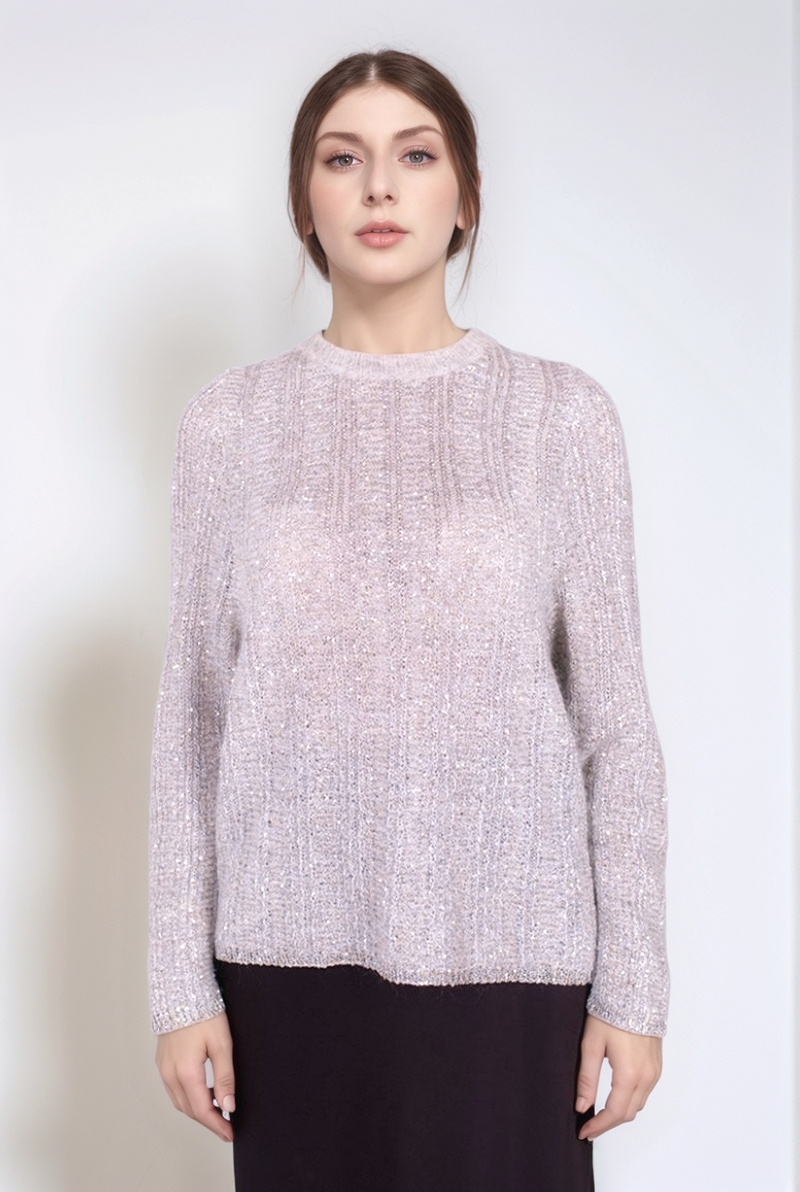 Джемпер бежевый с пайетками 25/26 PANICALE D370481G/0225