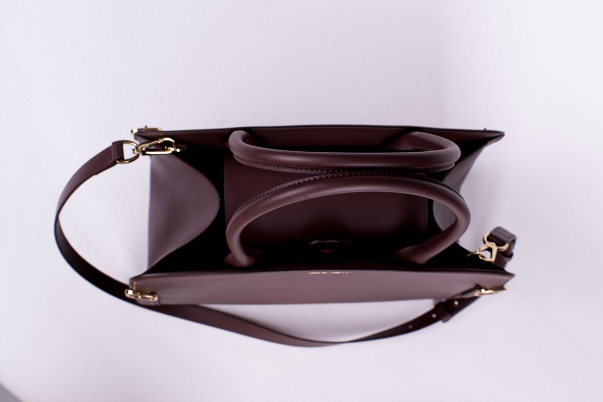 Cумка кожаная темно-коричневая 25/26 SANTONI DFBGA2779DB-HFRYT50