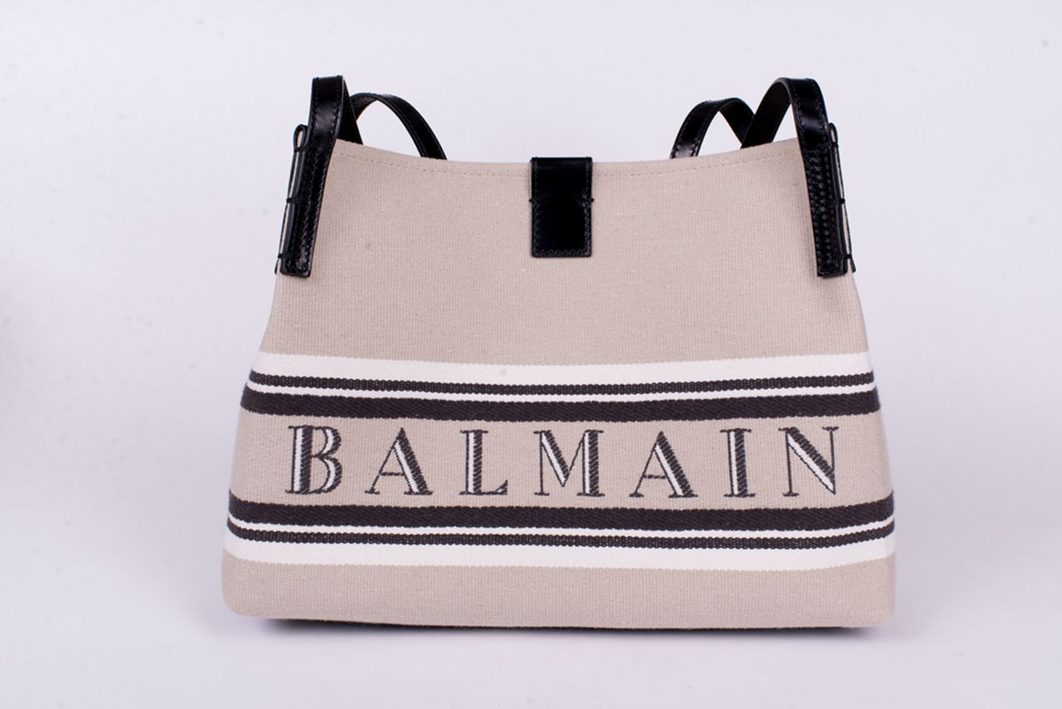 Сумка-тоут Release small из канваса SS26 BALMAIN GN1FE033TJBR