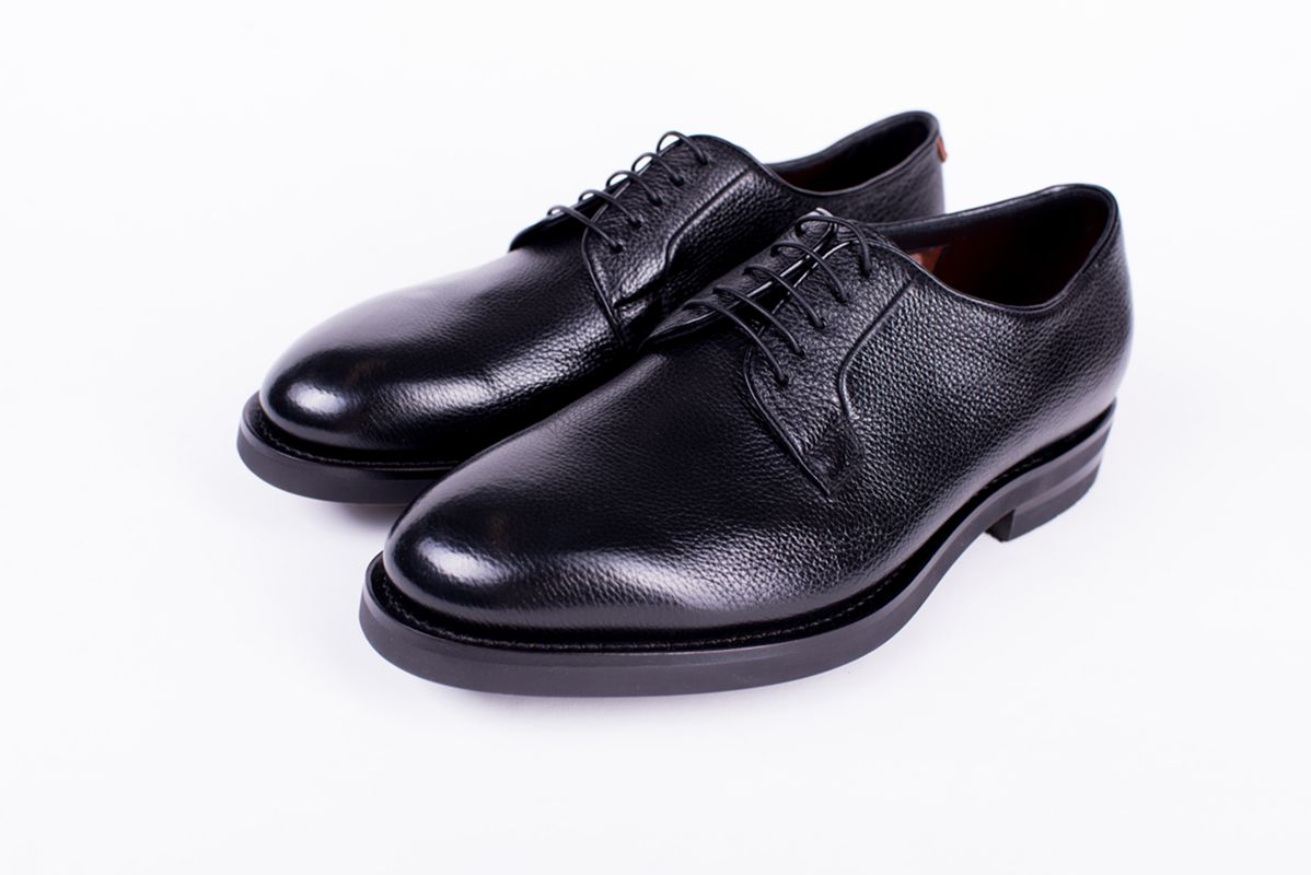 Кожаные дерби ENSLEY черные 25/26 SANTONI MCCG17837PI2HSDSN01