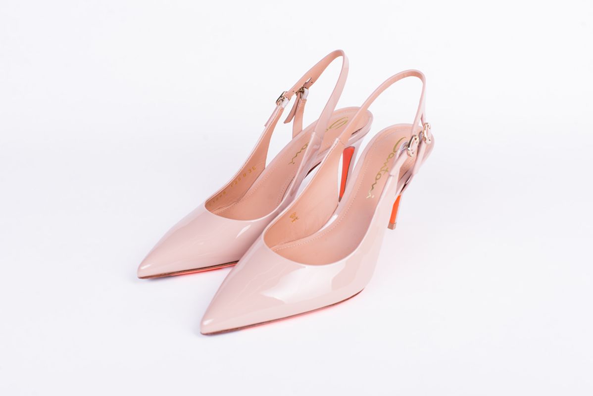 Лакированные туфли бежевые SS25 SANTONI WDIG71269HI2NVHDP29