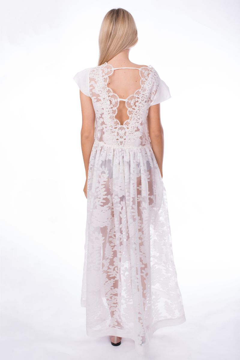Платье белое ажурное SS25 MAURIZIO W06030779/22