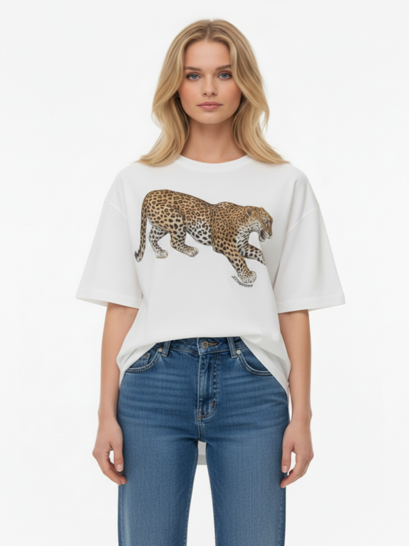 Хлопковая футболка белая с принтом SS26 ZIMMERMANN 7132TC26R