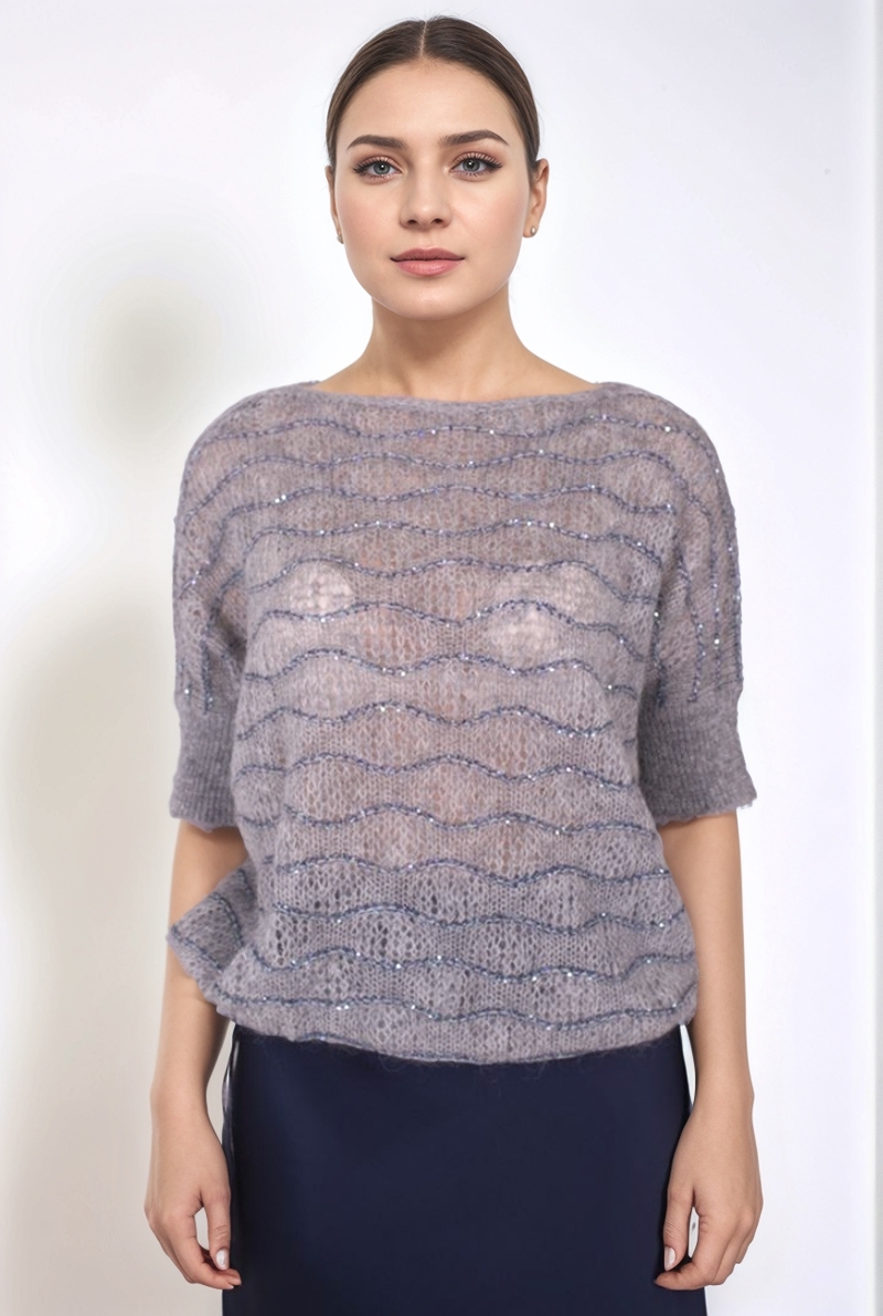 Джемпер серый альпака/мохер 25/26 LE TRICOT PERUGIA 26310