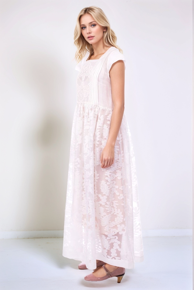 Платье белое ажурное SS25 MAURIZIO W06030779/22