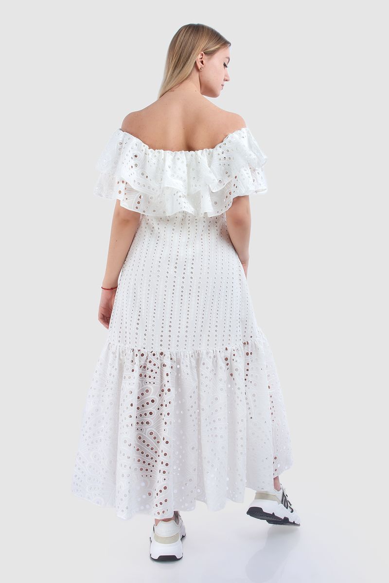 Хлопковое платье макси белое ISABELLA SS22 CHARO RUIZ IBIZA 223621/WHITE