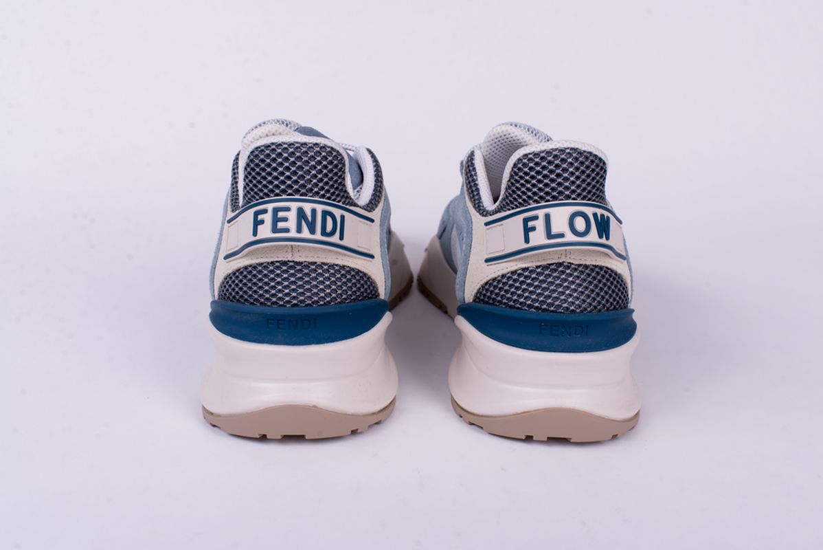 Кроссовки Flow комбинированные голубые SS26 FENDI 8E8620 AYF9 F1TYX