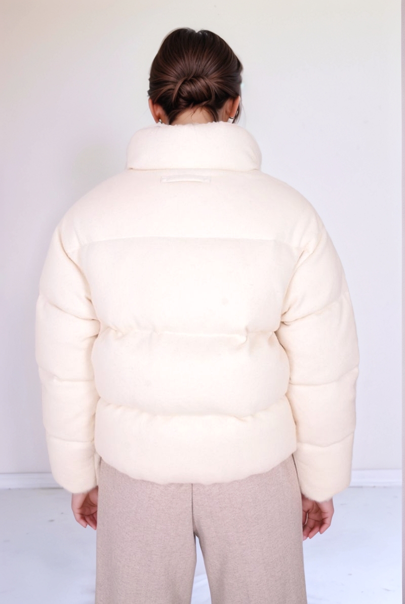 Кашемировый пуховик белый 25/26 ADDICTED MK116-1/WHITE