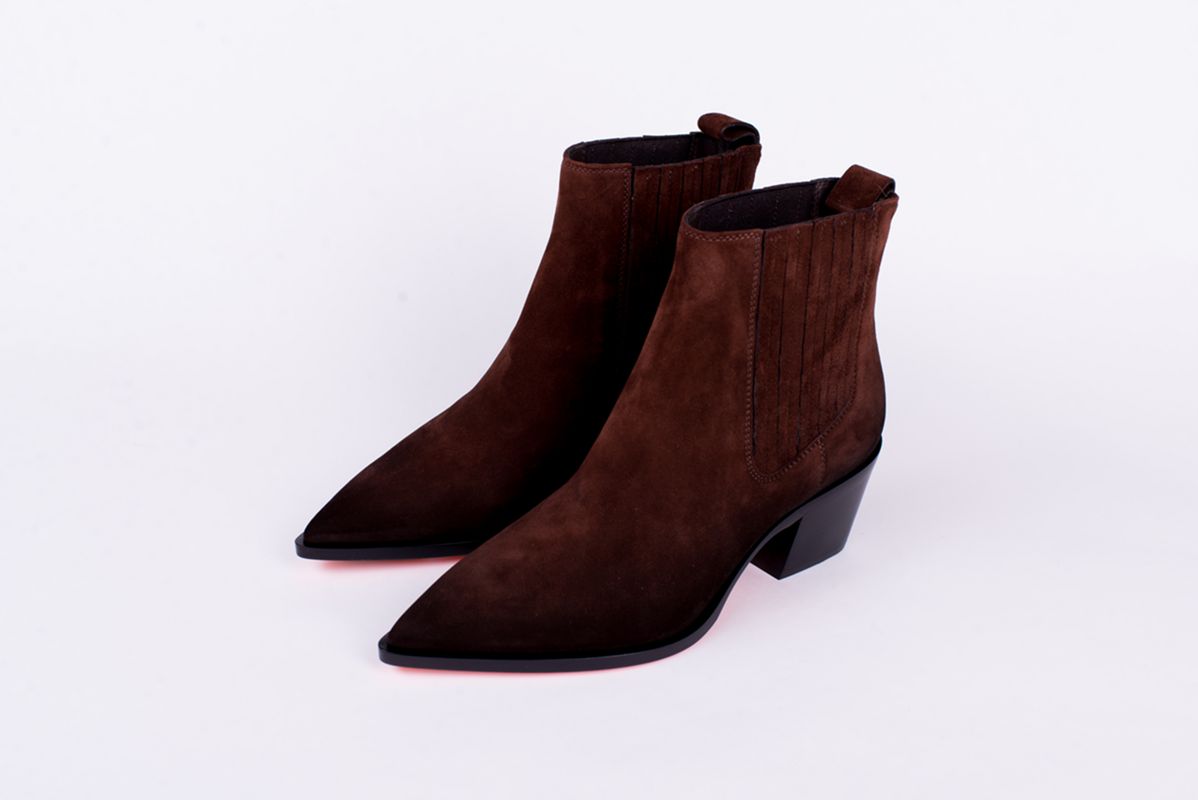 Замшевые ботильоны GIO45 темно-коричневые 25/26 SANTONI WTOG71799BJ2NAEAS26