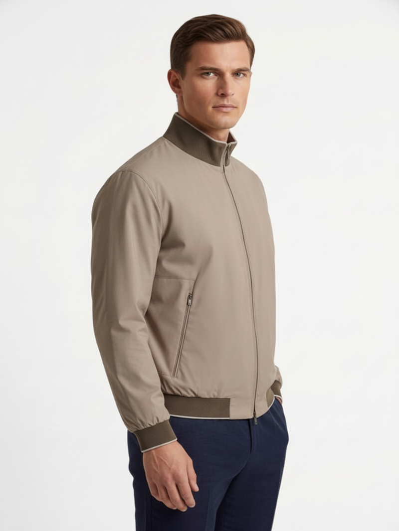 Куртка-бомбер серо-бежевая SS26 FRADI TN5470