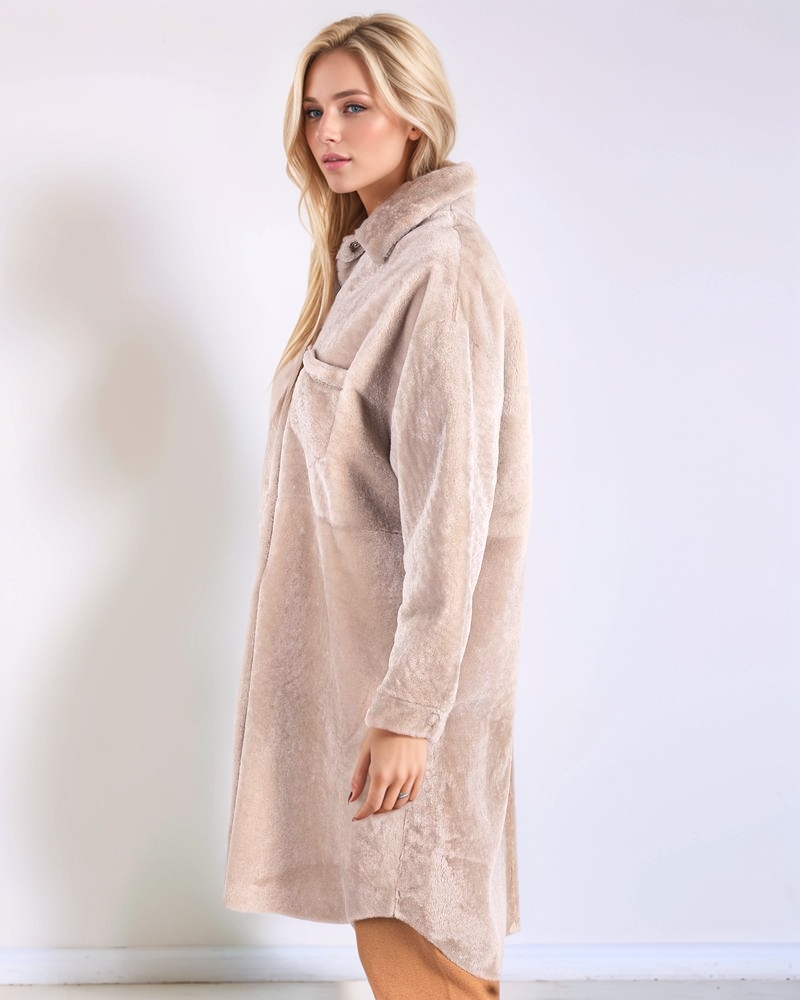 Дубленка серая 21/22 RinDi R21-069/S