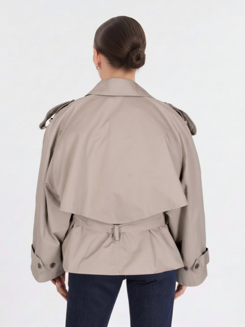 Куртка хаки с погонами под пояc SS26 La Piscine LF261WO004